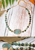 Boho Necklace, Blue Turquoise Breads